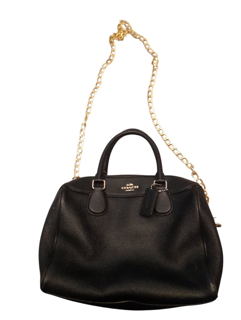 Coach Black Mini Bennett Pebble Leather Satchel Bag - Picture 4 of 13